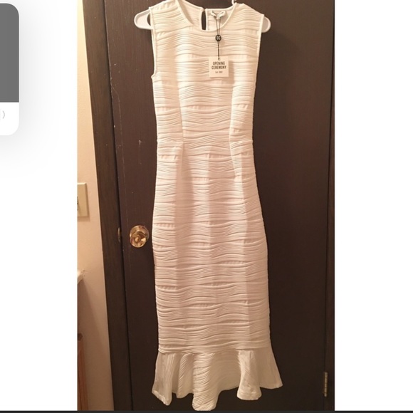 NWT Opening Ceremony White Flutter Dress - Sz S - Picture 2 of 4